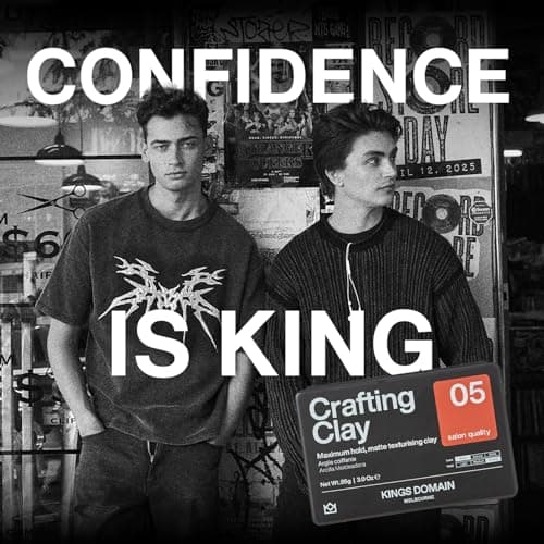 Kings Domain Melbourne Crafting Clay | Strong Hold Hair Paste | Matte Clay for Men | Adds Structure, Texture & Fullness - Thumbnail 6
