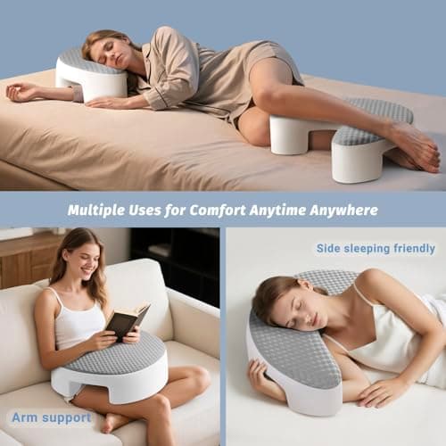 Baigee Side Sleeper Pillow for Adults with Arm Hole (Grey,17"x21") - Thumbnail 6
