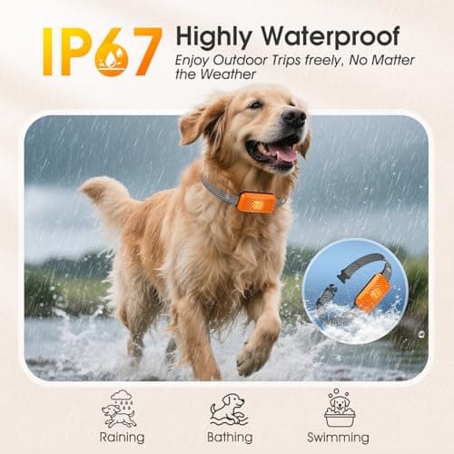 Dog Bark Collar for Large Medium Small Dogs, Effective No-Bark Collar, Smart Barking Collar, Rechargeable Bark Collar with 7 Sensitivity, 3 Modes, Waterproof,Neon Orange - Thumbnail 6