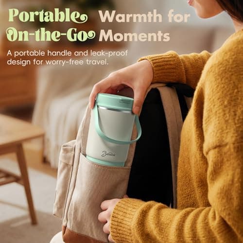 Portable Bottle Warmer with 120W Fast Heating, Portable Milk Warmer for On-the-Go Use, 18000mAh Rechargeable with Long Battery Life, 316 Stainless Steel Warmer for Breast Milk, Formula & Water - Thumbnail 4