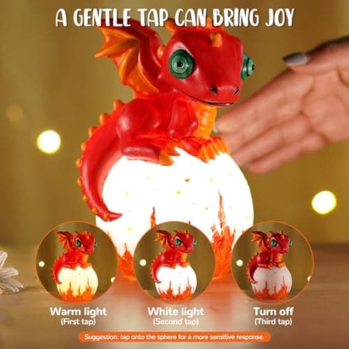JMMICO Paint Your Own Dragon Lamp Craft Kit, Dragons Crafts DIY Night Light, Dragon Gifts for Girls Boys, Arts and Crafts for Kids Ages 8-12, Dragons Party Activities, Painting Kit for Kids 6+ - Thumbnail 3