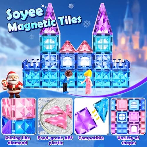 Soyee Diamond Magnetic Building Blocks - Princess Toys for 3-8 Year Old Girls & Boys - 3 4 5 6 Year Old Girl Birthday Xmas Present - Thumbnail 3