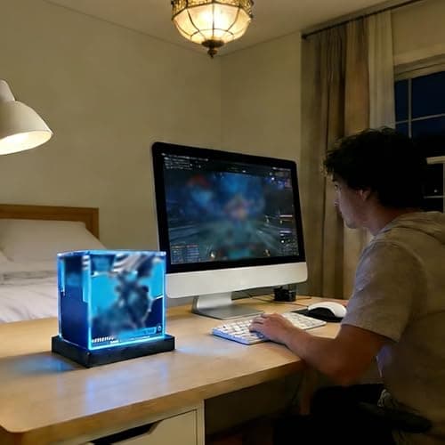 BIU-BOOM LED Display Base for PKMN ETB Acrylic Case, RGB Wooden Light Base for Elite Trainer Box & Booster Box Display, Etb Acrylic Case LED Stand for Trading Card Collectibles (Case Not Included) - Thumbnail 3