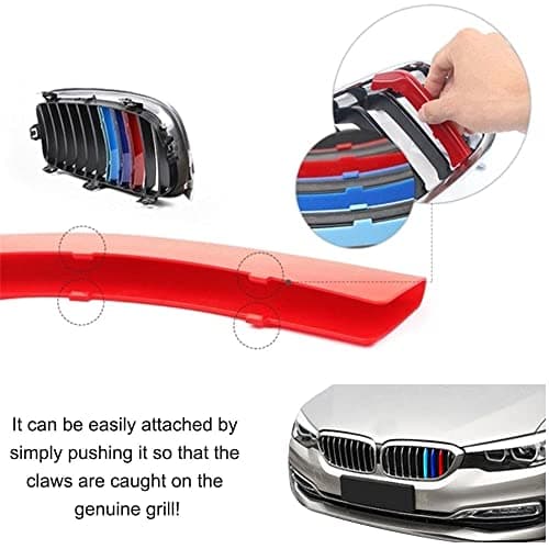 VaisbyTown Automotive Grille Inserts for BMW 5 Series Sedan G30 G31 G38 2017-2020 520i 530i 540i 550i (Fit Only 9 Beam),Front Grill Accessories - Thumbnail 3
