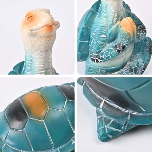 Boobezeen Sea Turtle Meditation Yoga Decor, Zen Resin Statue & Garden Figurine of Meditating Turtle — Coastal Beach & Home Office Desk Decorations, Calming Gift for Mom (Blue Prayer) - Thumbnail 6