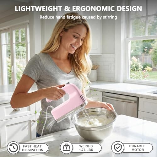 Lord Eagle 9-Speed Digital Hand Mixer Electric Handheld, 500W DC Motor - Thumbnail 6