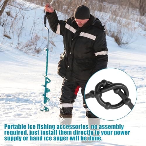 4 Pcs Rubber Guard Strap 11 Inch Ice Auger Blade Protectors High Elastic Auger Cover Strap for Power and Hand Ice Augers Ice Auger Accessories Winter Ice Fishing Accessories - Thumbnail 2