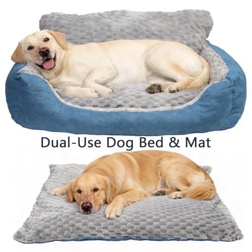 NOFKYNOXA Dog Bed for Medium Sized Dogs with Soft Plush Cushion, 30"x24"x13" Machine Washable High Backrest Bed, Round Pet Sofa with Non-Slip Bottom,Year-Round Comfort for Dogs Up to 66 lbs - Thumbnail 5