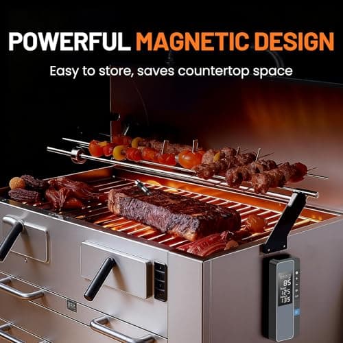 Smart Bluetooth Wireless Meat Thermometer, Real-Time Monitoring Control Digital Thermometer with Smart App, Meat Probe IP67 Waterproof High Accuracy Perfect for BBQ, Oven, Grill & Smoker - Thumbnail 6