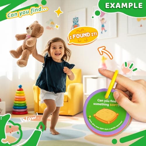 giftoria Home Scavenger Hunt Cards: 50 Toddler Indoor Find & Learn Activities | Fun Educational Games for 3-5 Year Olds | Preschool Boys & Girls Early Development (Preshool) - Thumbnail 3