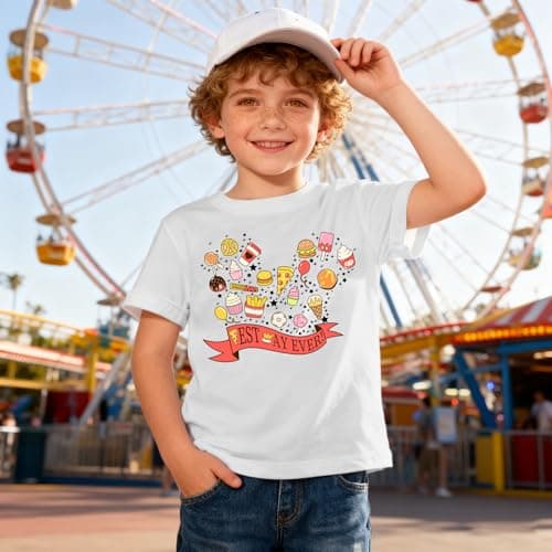 Magic Kingdom Shirt for Kids Best Day Ever Shirts Colorful Snacks Graphic T-Shirt Toddler Baby Foodie Tee Tops - Thumbnail 4