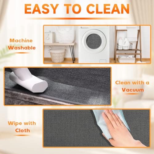 Stair Treads with Non-Slip Rubber Backing, Stair Treads for Wooden Steps, Indoor Stair Carpet Runners, Stair Rugs and Mats for Kids and Dogs, Gray, 30" x 30" in - Thumbnail 5