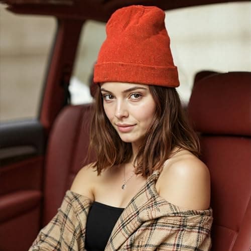 LAKIBOLE Beanie Hats for Men Spring Summer Autumn Winter Slouchy Beanies for Women Teenage (OrangeRed/Yellow/Green) - Thumbnail 5