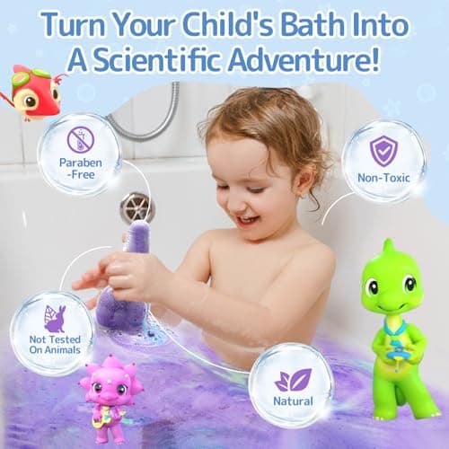 SWCANDY Bath Toys Kids Bath Bombs Potion, 6 Pack Non-Toxic Bathtub Colorful Foam Bubble Science Sensory Bath Play Soap Magical Fizzes Eruption Tub Safe and Stain Free for Ages 3+ Boys Girls Toddlers - Thumbnail 5