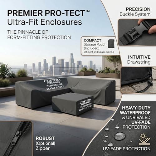 Custom Fit Home Dust Protection Cover - Made-to-Measure Dust Cover with Personalized Logo/Text for Patio Furniture, Equipment, Treadmills, Appliances, Outdoor Air Conditioners (Home Dust Cover) - Thumbnail 3