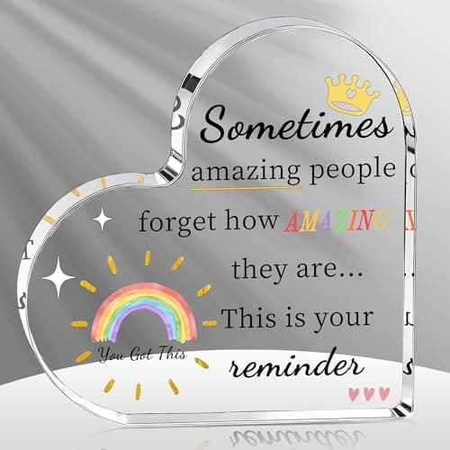 Inspirational Gifts for Women, Office Gifts for Coworkers Acrylic Plaque Sign Desk Decor Teen Trendy Stuff Christmas Stocking Stuffers - Image 1