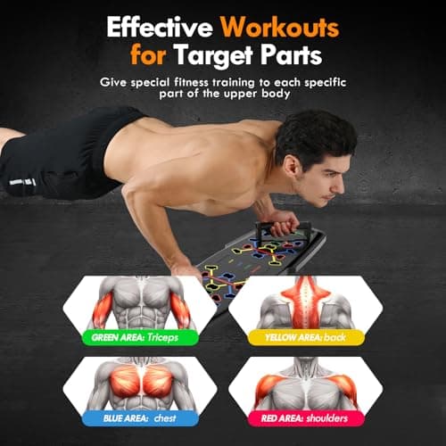 MQRW Push Up Board,Home Gym,Portable Exercise Equipment,Pilates Bar and 20 Fitness Accessories with Resistance Bands and Ab Roller Wheel,Full Body Workout at Home - Thumbnail 2