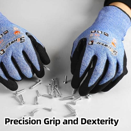 Schwer A4 AIR-SKIN Cut Resistant Work Gloves with Extreme Lightweight & Thin, Grip Glove for Fishing, Refined Work, Gardening Gloves for Yard, Touchscreen, 3D-Comfort Fit, Men Women Gifts, AR3900,M - Thumbnail 4