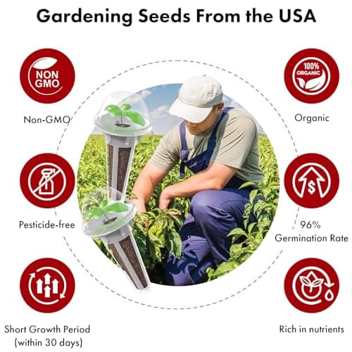 Strawberry Seed Pods for AeroGarden, Ahopegarden, iDOO Hydroponics Growing System, 350 Seeds+ Germination Including Red Cherry Tomato Golden Cherry Tomato, White Strawberry, Red Strawberry (7-Pods) - Thumbnail 3