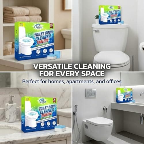 True Fresh Toilet Bowl Cleaner Tablets 26 Pack Deodorizer & Septic Safe Deep Cleaning, Odor Eliminator, Stain Remover for Long-Lasting Freshness Fresh Ocean Scent - Thumbnail 6