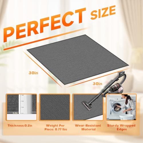 Stair Treads with Non-Slip Rubber Backing, Stair Treads for Wooden Steps, Indoor Stair Carpet Runners, Stair Rugs and Mats for Kids and Dogs, Gray, 30" x 30" in - Thumbnail 2