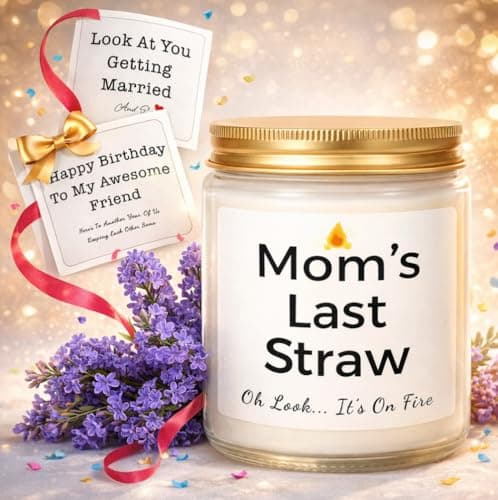 Gifts for Mom, Birthday Gifts for Women, Unique Gift for Mom from Daughter Son, Funny Candle with Replaceable Stickers, Ideal Mothers Day Gift for Moms, Womens, Wife, Her - Image 1