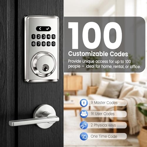 Keypad Deadbolt, Keyless Entry Door Lock,Smart Deadbolt Lock - Thumbnail 2
