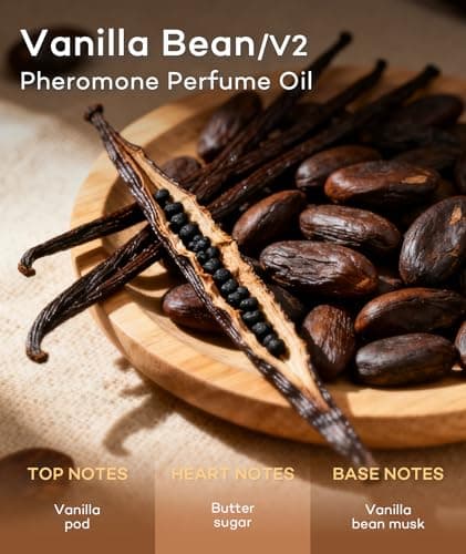purefittech Pheromones Perfume for Women, Vanilla Bean Fragrance Roll-on Long Lasting Pheromone Perfume Oil, 0.34 fl oz (10ml) Travel Size Extrait de Parfum Made in USA - Thumbnail 2