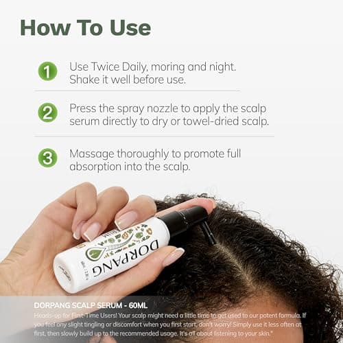 DORPANG Scalp Serum for Thinning Hair, Clinically Tested Formula with Peptides & Rosemary Oil, Non-Greasy No-Rinse Scalp Care for Men & Women, 60ml - Thumbnail 6
