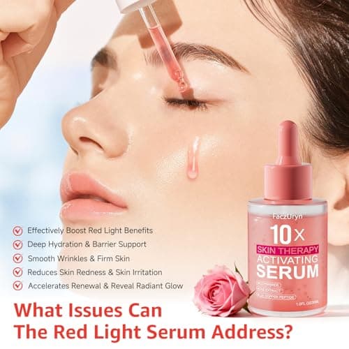 Red Light Therapy Serum, Red Light Therapy Activation Serums Amplify Effects & Reduce Wrinkles with Hydrating, Vitamin E Redlight Serum for Face, Rose Extract Facial Serums for Women, 1.0 FL.OZ - Thumbnail 6