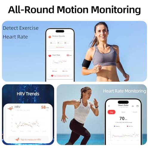 TIAZUUX Smart Ring for Women&Men-Activity/Sleep/Heart Rate/HRV/Stress/Women's Health Tracker-IP68 Waterproof/Wearable-No Subscription Fee Required-Compatible with iPhone &Android - Thumbnail 4