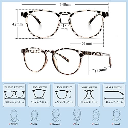 BOSSWIN Blue Light Blocking Glasses for Women/Men - 4-Pack Computer Reading/Gaming/TV/Phone Glasses, Anti-Glare - Thumbnail 3