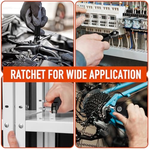 ZOOI 22 In 1 Ratchet Screwdriver Set, EDC Gear Tool Pocket Ratcheting Screwdriver, Valentines Day Gifts for Him Men Dad, 90 Degree Right Angle Screwdrivers, Tight Spaces Mini Ratchet Set - Thumbnail 6