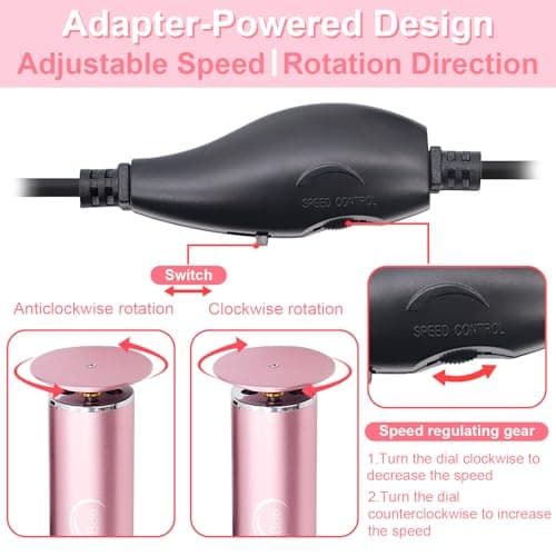 HayZBao FSA&HSA Electric Foot Callus Remover - Callus Remover for Feet,Professional Pedicure Tool for Dead Skin,Electric Foot File with 60 Pcs Sandpaper Discs - Pink - Thumbnail 2