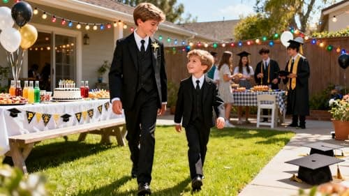 Suit for Boys Blue Tuxedo Slim Formal Sets for Boy 5 Piece Suits Size 12 - Thumbnail 4