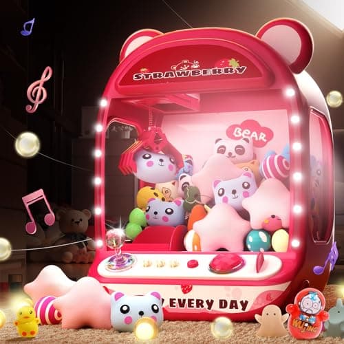 Skirfy Claws Machines for Kids,Unicorns Toys for Girls Age 6+,Mini Vending Machine with Plush Toys,Candy Dispenser Machine,Claws Game Machine,New Year Birthday Gifts for Kids - Image 1