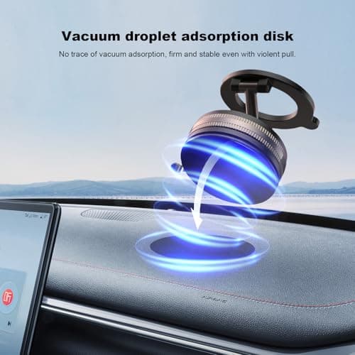 Nanogel foldable vacuum magnetic phone holder, washable strong suction cup holder, suitable for all smartphones, can be used on smooth surfaces such as kitchens, cars, and mirrors; magnetic force ≥14N - Thumbnail 5