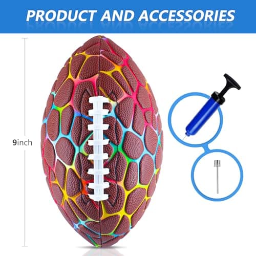 Jasonwell Pool Beach Water Football - Strong Grip Waterproof Football for All-Weather Play Pool Toys Beach Games Outdoor Sports Lake Toy Christmas Birthday Gifts for Kids Boys Teens Adults (BN, No.3) - Thumbnail 6