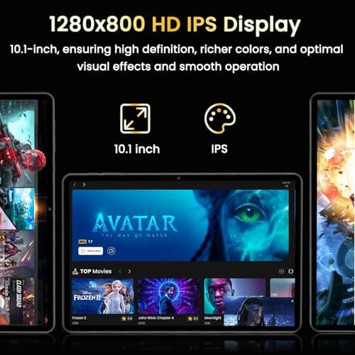 Android 15 Tablet,10 inch Tablets, Octa Core CPU, 12GB+64GB+512GB Expansion, 1280x800 Display Screen, Wi-Fi6, Dual Camera, 6000mAh Battery Tablet PC,Widevine L1 Google Kids Space - Thumbnail 4