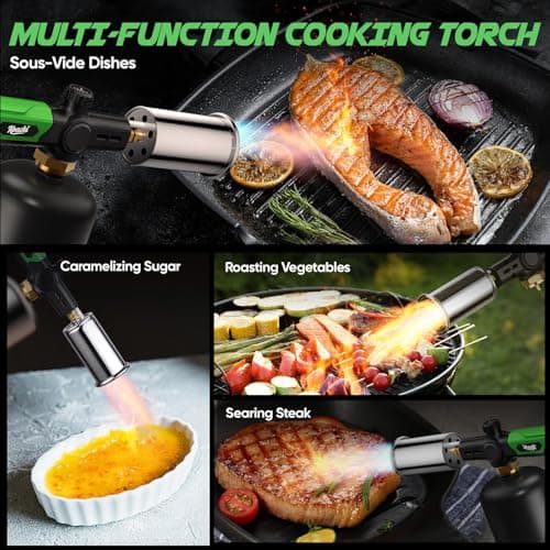 KOACKL Propane Torch Head, Kitchen Blow Torch Gun, Campfire Charcoal Starter, Grill Torch with Igniter, Adjustable Flame for Cooking, Soldering(Propane Tank Not Included) - Thumbnail 5