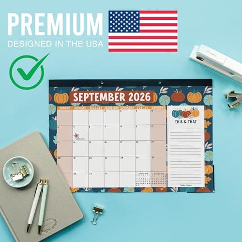 Hadley Designs Large Desk Calendar 2026-2027 - Desktop Calendar 2026, 18-Month Desk Calendars for Home, Office & Classroom, Cute Colorful Classroom Must Haves, Gifts for Coworkers, Teachers & Students - Thumbnail 4