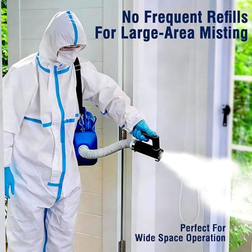 PAKUNDAS Electric ULV Fogger Sprayer, 8L/2.1Gal 1200W Portable Cold Mist Atomizer with Adjustable Flow Rate, 25-39Ft Spray Range for Home Garden Farm Indoor Outdoor - Thumbnail 3