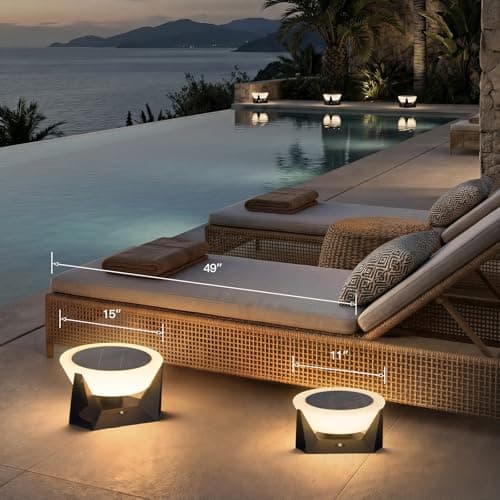 MVBT Solar Post Lights Outdoor, 11" Outdoor Pillar Lights, IP54 Waterproof Solar Powered Column Lamp, Dusk to Dawn Modern Post Light, 3000K LED Bulb Round Column Lighting for Driveway Patio Deck Yard - Thumbnail 3