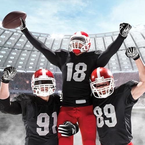 ATERCEL Football Gloves Men Football Receiver Gloves, Enhanced Performance and High Grip Rugby Glove for Adults - Thumbnail 6
