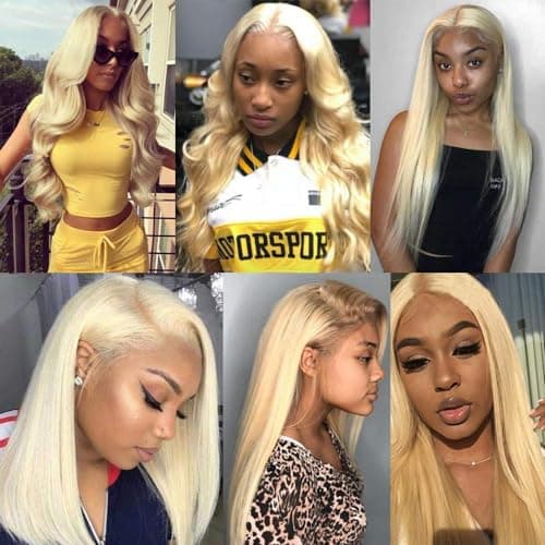 12A Human Hair Bundles 613 Blonde 20 22 24 Inch 3 Straight Bundles Human Hair Unprocessed Brazilian Remy Virgin Hair Extensions Raw Quick Weave Sew In Glossy Hair Bundles - Thumbnail 3
