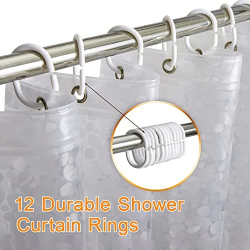 Bostofy EVA 3D Waterproof Shower Curtain Liner, Clear Extra Long Bathroom Shower Liner with Rustproof Metal Gromments and Weighted Magnet,72”Width x 84”Length - Thumbnail 4