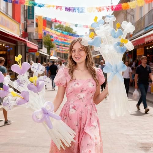 260 Long Balloons 200 Pack Thickening Twisting Animal Balloons for Animal Shape, Magic Clown Props, Birthday, Weddings & Christmas Party Decorations (Clear) - Thumbnail 6