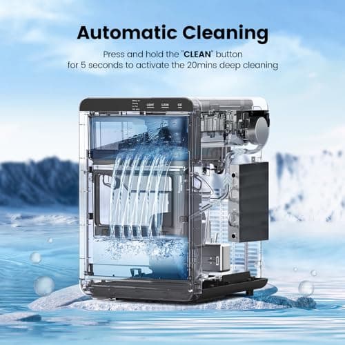COWSAR Nugget Ice Makers Countertop, 44Lbs/24H Crushed Ice Maker & Pebble Ice Machine, Pellet Ice Makers with Ice Scoop &Removable Basket,Sonic Countertop Ice Machine for Home/Kitchen/Office - Thumbnail 4