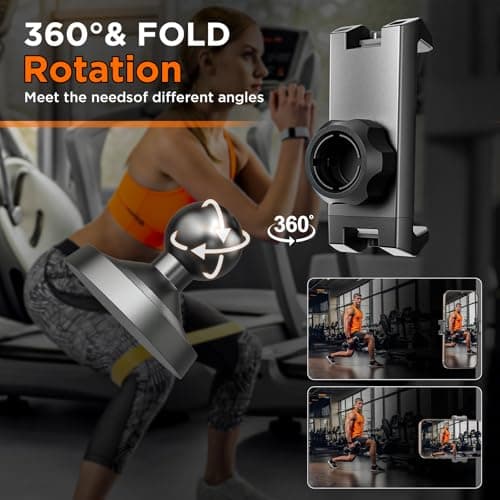 Wooerdacks Gym Magnetic Phone Holder |Gym Cart Series | 360° Magnetic Phone Mount | Rotating Fitness Mount | Universal Metal Surface Compatibility|Accommodates 3.1"-4" Phones with Thick Cases - Thumbnail 2