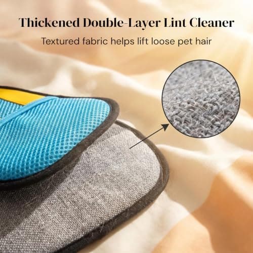 put girl 2-Pack Pet Hair Removal Gloves for Cats & Dogs, Reusable Electrostatic Pet Hair Remover Gloves for Furniture, Couch, Clothing & Car Seats - Thumbnail 3